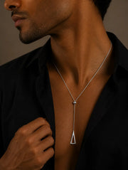 Triangle necklace silver ZJ jewellery Triangle necklace silver